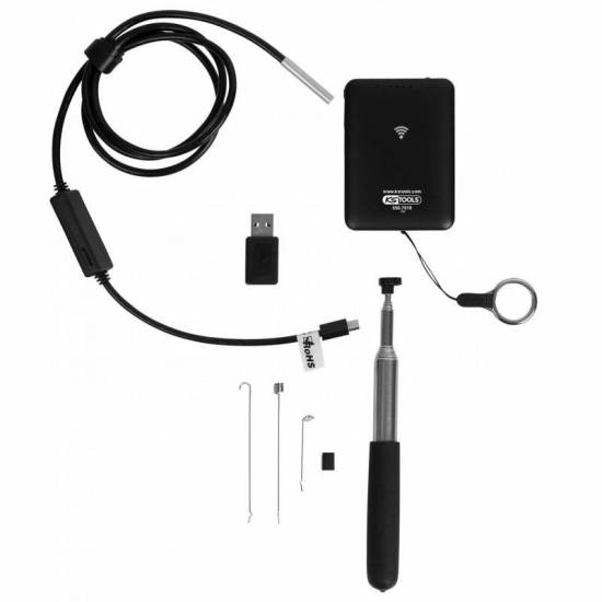 Outillage a main Vidéoscope wifi avec sonde 5.5mm 0° HD 8 pièces KS TOOLS