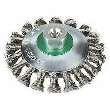 Abrasif Brosse conique M14 inox torsade 115x15x20 fil 0.50mm EKBZ Rhodius