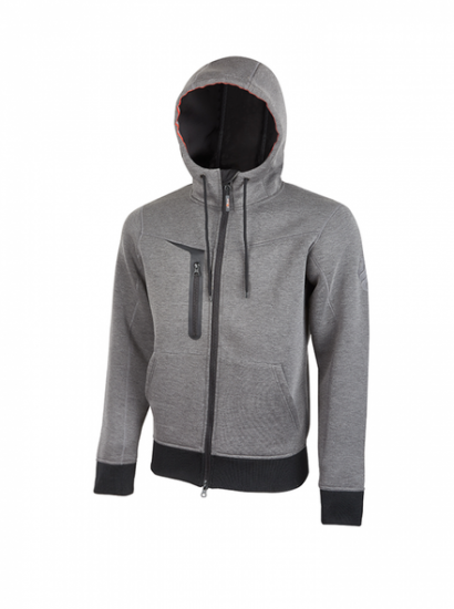 Veste Gilet sweat capuche M grey meteorite U-POWER