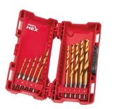 Coffret de 10 forets RED HEX Shockwave 3-10mm