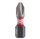 Outillage a main Embouts de vissage pour visseuse à choc Shockwave PH2 x 25 mm - 2 pcs Milwaukee