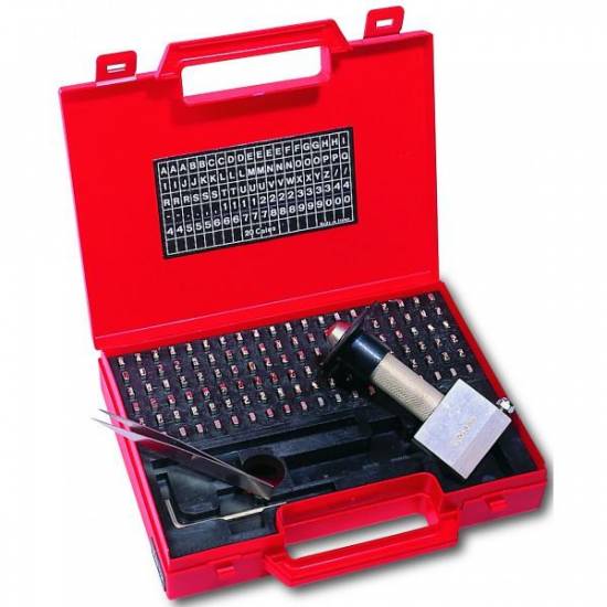 Outillage a main Coffret de 100 caracteres a frapper et porte caracteres 3mm de A-Z et 0-9 BGT