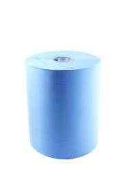 Produit d'hygiène Papier Essuyage bleu lisse 19.4 cm x 450 formats Dai 17 cm ( Le colis de 6 Bobines)