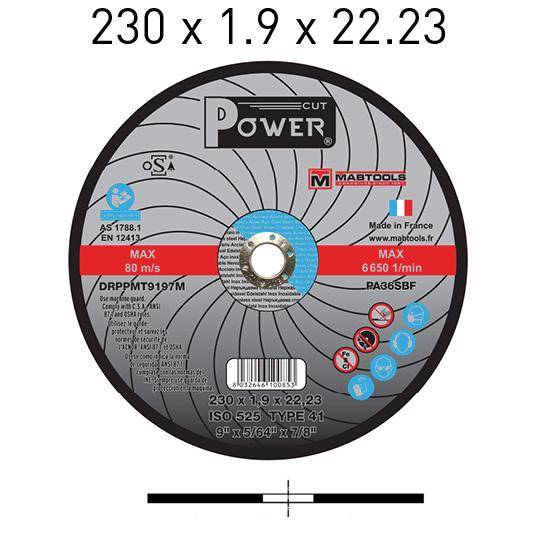 Abrasif Disque tronconnage 230 x 1.9 POWER SPLIT