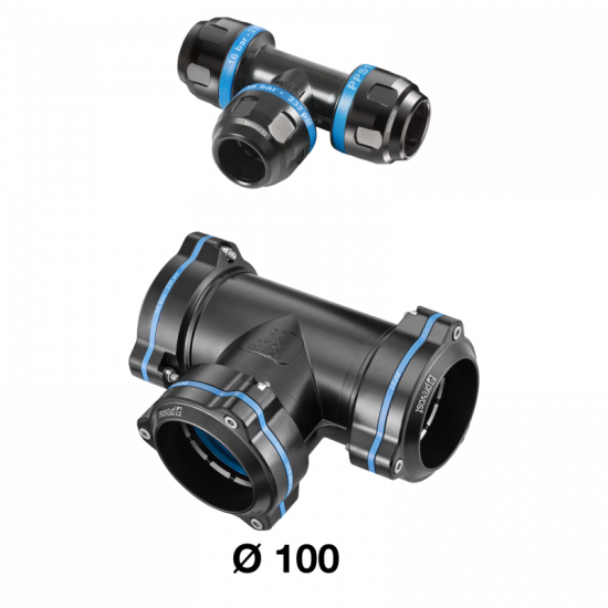 Raccord et accessoire Te egal aluminium pour tubes Dia 25 Ext Prevost