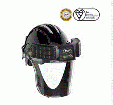 Voie respiratoire Powercap® Infinity® avec casque noir prise internationale JSP