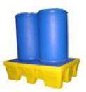 Stockage Retention BAC DE RETENTION 2 FUTS 220L CU 1 000 KG CAILLEBOTIS PEHD Volume 240L - Poids Unit = 43 Kg