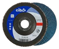 Finition Disque a lamelles Ø125x22 gr40 ceramique bombe Cibo