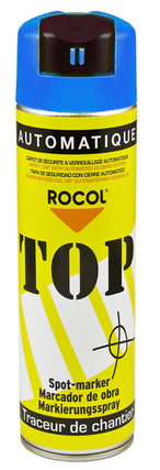 Peinture Multimarqueur traceur de chantier top Bleu 650ml Rocol