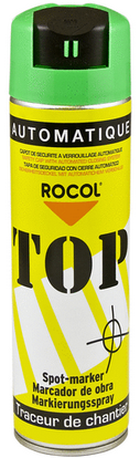 Peinture Multimarqueur traceur de chantier top Vert 650ml Rocol