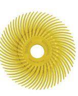 Abrasif Brosse SUNBURST TC diam 50mm larg 2mm jaune GR80 COURBE/SOUPLE (A/O) (piece/bte de 12)