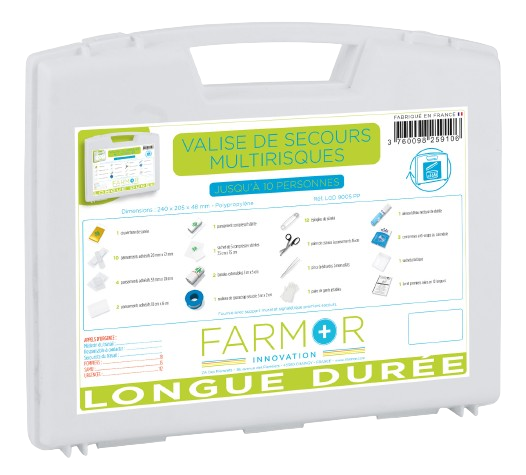 Produit d'hygiène Valise de secours Longue duree 10 personnes