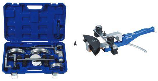 Outillage a main Cintreuse à cliquet 3/8-1/2-5/8-3/4-7/8'' & 10-12-16-19-22 mm malette + coupe tube + stylo ebavureur