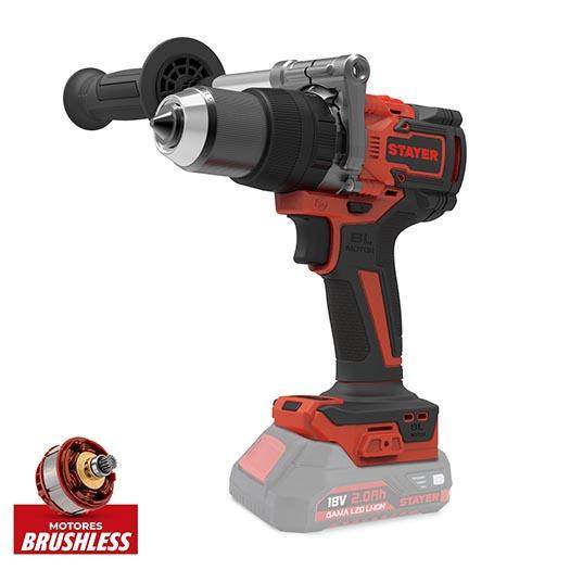 Perceuse percussion / Visseuse ss fil 150Nm PBL20-150 BRUSHLESS (sans batterie ni chargeur) STAYER